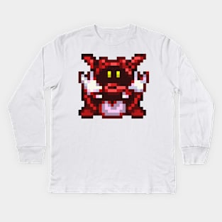 Red Virus Sprite Kids Long Sleeve T-Shirt